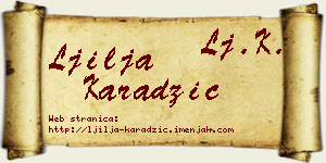 Ljilja Karadžić vizit kartica